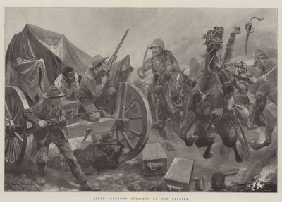 Colons rebelles attaqués par notre cavalerie - Richard Caton Woodville junior